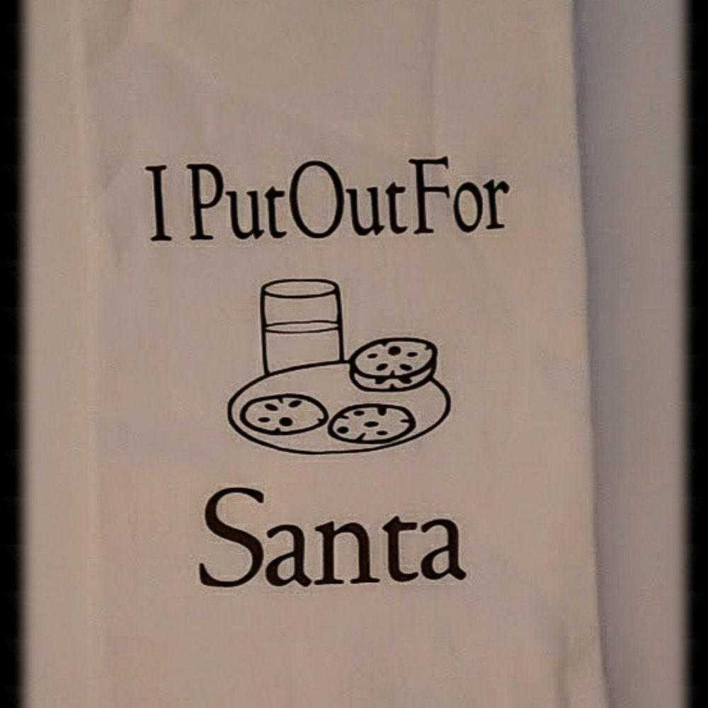 Farmhouse Flour Sack, Christmas kitchen towel, Christmas Tea Towel